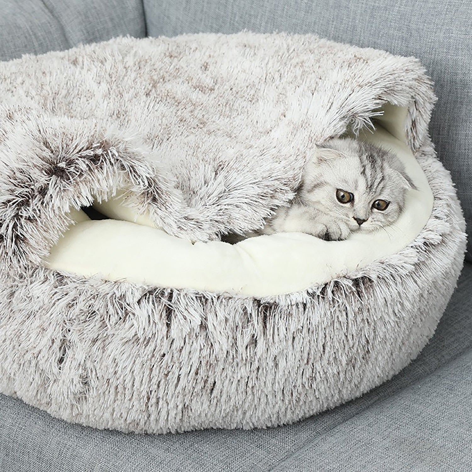 Luxurious Plush Round Cat Bed Cat Bed