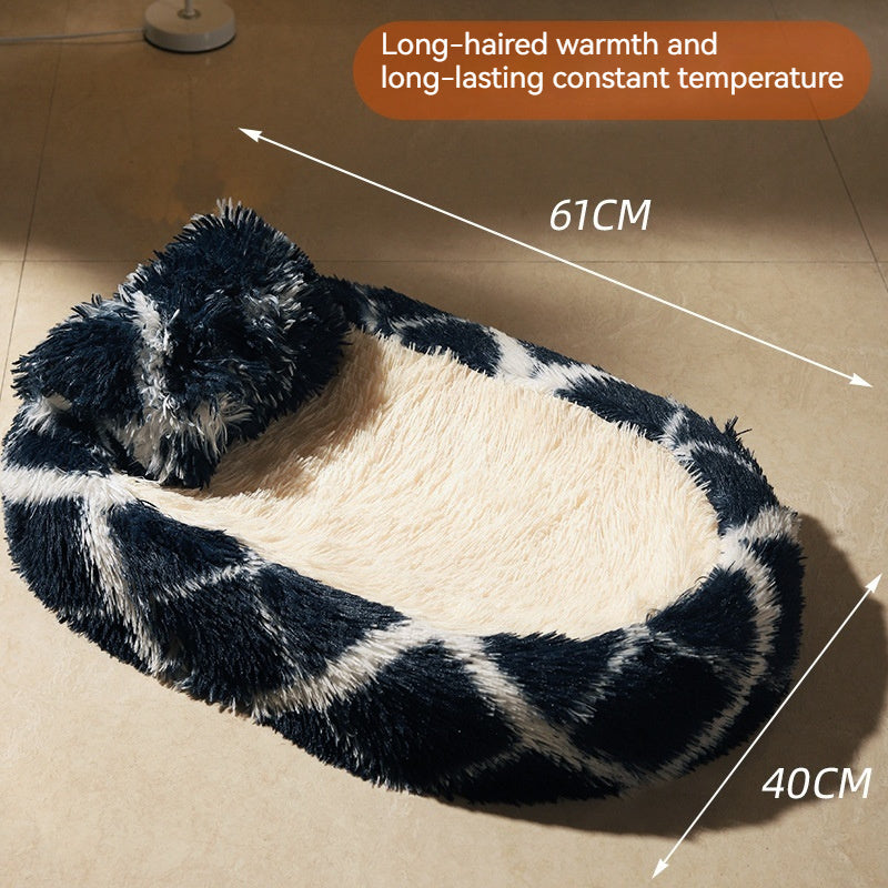 Long Wool Oval Plus Quilt Warm Cat Dog