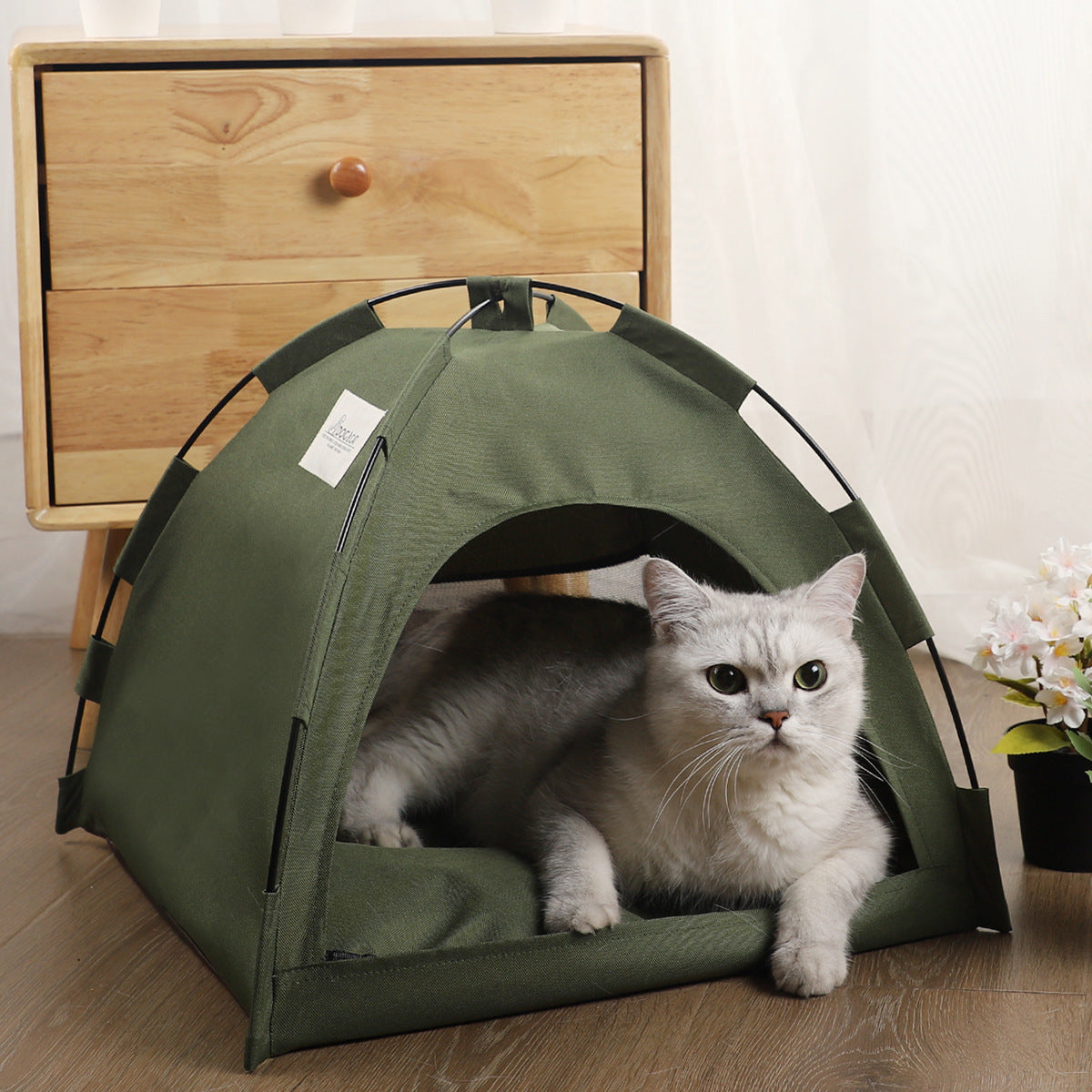 Cat Tent Bed With Removable Non-Slip Soft Pad