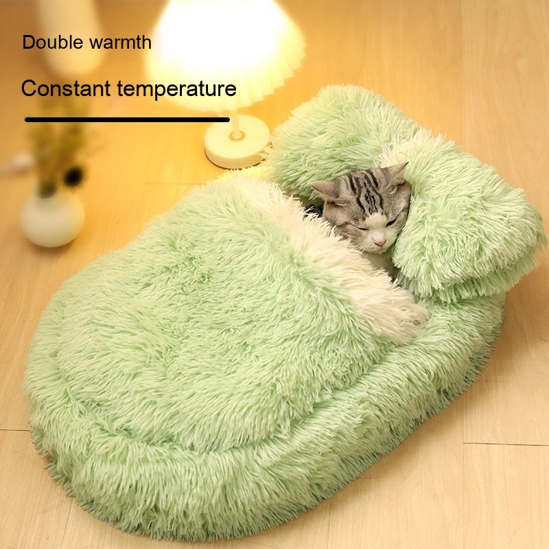 Long Wool Oval Plus Quilt Warm Cat Dog