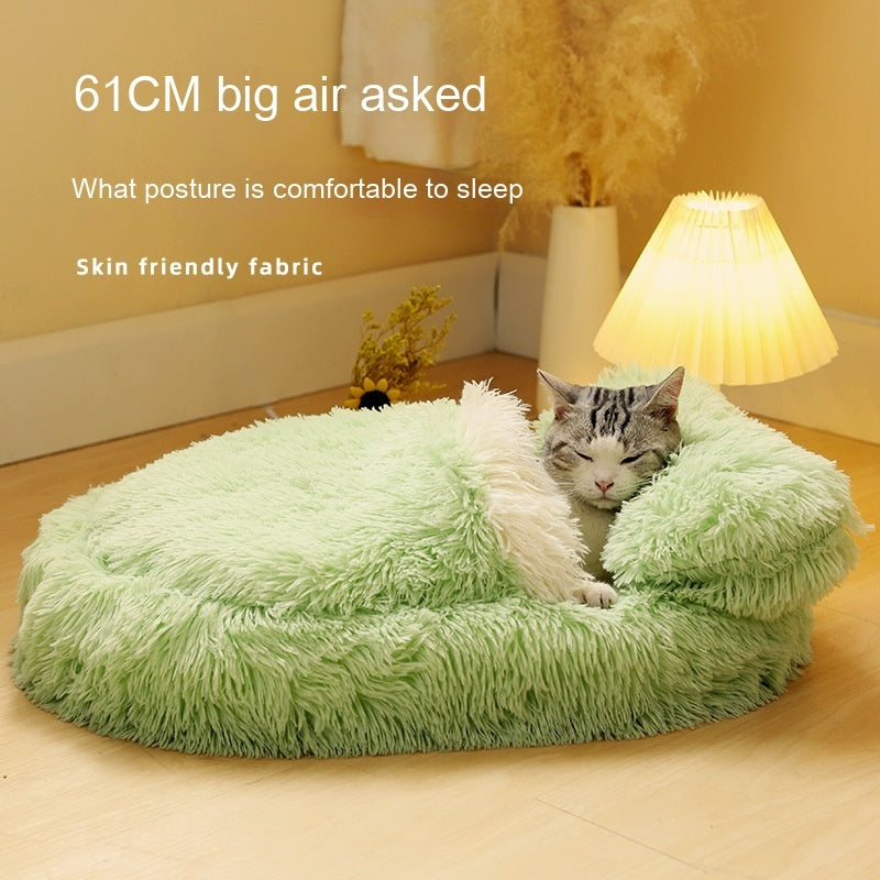 Long Wool Oval Plus Quilt Warm Cat Dog